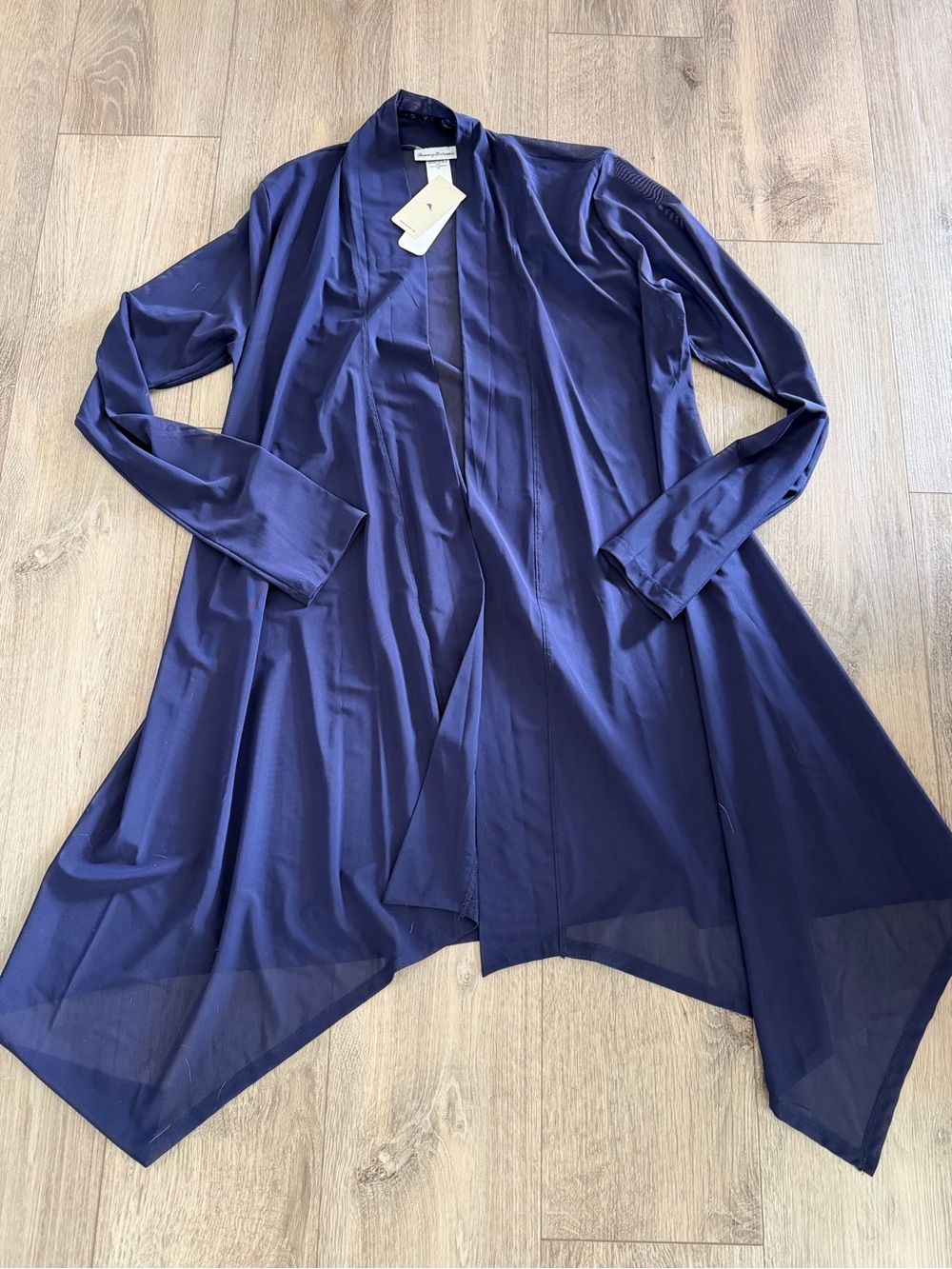 Tommy Bahama Navy Open-Front Lightweight Cardigan